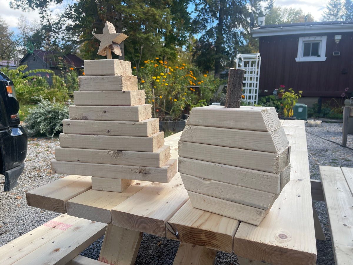 Burnt River 2x4 Christmas Tree, Free Plan